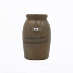10 1/2" Blue Decorated Stoneware Canning Jar. Donaghho. Parkersburg, WV